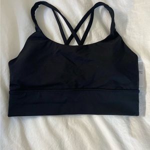 Lululemon Black Energy Longline Bra Size 8 NWT